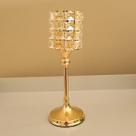 Castiçal Suporte de Velas Dourado Porta Velas de 32cm Candelabro Luxo
