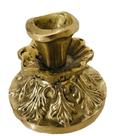 Castiçal Uma Vela Pequeno 7 Cm Bronze Trabalhado Decoração