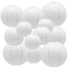 Castiçal Xikxitn, lanternas de papel brancas, 4 -10", 12 unidades