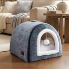Cat Bed OMIVIER Cama conversível 2 em 1 e caverna para gatos que vivem em ambientes fechados