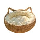 Cat Bed Scratcher Accs com almofada removível branca de 35 cm Cat Bed Scratcher Accs com almofada removível branca de 35 cm