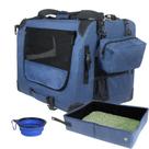 Cat Carrier Prutapet Large 60x42x42cm com caixa de areia e tigela