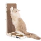 Cat Scratcher UniBlissy em forma de L de dupla face com brinquedo de bola