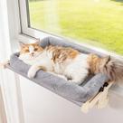 Cat Sill Window Perch Famifit 100% natural com moldura de pinho cinza