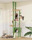 Cat Tree Aechonow do chão ao teto 220-274 cm com poleiro e condomínio