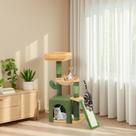 Cat Tree DWVO Cactus 94 cm de altura com escova e brinquedo autocuidado