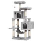 Cat Tree Hey-Brother - Móvel para Gatos em Condomínio de Vários Níveis - Cinza Claro Cat Tree Hey-Brother - Móvel para Gatos em Condomínio de Vários Níveis - Cinza Claro