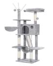 Cat Tree Hey-brother MPJ019-SW 135cm - com Cama e Rede Cinza Claro