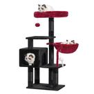 Cat Tree Heybly HCT004SBR com poleiro de pelúcia acolchoado e brinquedo