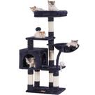 Cat Tree Heybly HCT004SG Smoky Grey com brinquedo para gatos domésticos