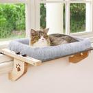 Cat Window Perch AMOSIJOY Cat Sill Window Hammock Madeira e metal
