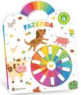 Cata-vento colorido - fazenda: livro para pintar c/ 12 giz de cera