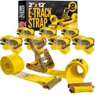 Catraca E-Track US Cargo Control, 2 cm x 3,6 m, pacote com 8 unidades