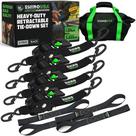 Catraca retrátil Cargo Strap Rhino USA, 5 m (3033 libras), pacote com 4 Catraca retrátil Cargo Strap Rhino USA, 5 m (3033 libras), pacote com 4