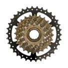 Catraca Roda Livre 7 Velocidade 14/32 Indexada Marrom Com Preto Para Bicicleta 21v Aro 26-29
