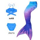 Cauda De Sereia Roxa Para Crianças, Respirável, Ideal Para Natação, Praia, Férias, Cosplay E Fotos