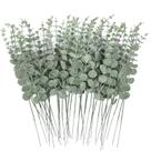 Caules artificiais de eucalipto CEWOR Real Touch 80 unidades cinza verde