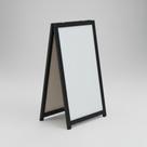 Cavalete de Calçada 100x60 cm de Madeira com Moldura Preta Tela Branca para Bares e Restaurantes Cavalete de Calçada 100x60 cm de Madeira com Moldura Preta Tela Branca para Bares e Restaurantes