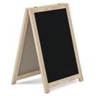 Cavalete de Calçada 70x50 cm de Madeira com Moldura Natural Tela Preta para Bares e Restaurantes Cavalete de Calçada 70x50 cm de Madeira com Moldura Natural Tela Preta para Bares e Restaurantes