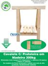 Cavalete de Madeira Com Prateleira Reforçado 75x80 Cm Eucalipto NeonX
