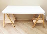 Cavalete MAdeira pinus 100cm apoiador bancadas C/ Estrado
