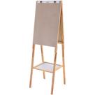 Cavalete para FLIP CHART Duplo Compact Line 2 em 1 87,6CM MDF Carvalho