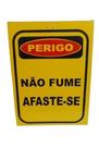 Cavalete Placa Duplo Sinalização Perigo Não Fume Afaste-se