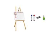 Cavalete Quadro Branco Infantil Com Ábaco 47X37 cm (Quadro) 94 cm (Altura) 36 cm (Pés) 7003 SOUZA + 3 Marcadores Sortidos Quadro Branco + 1 Apagador Q
