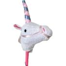 Cavalinho de Pau Unicórnio Pocotó Pelúcia Com Som E Rodinhas Branco Cavalinho de Pau Unicórnio Pocotó Pelúcia Com Som E Rodinhas Branco