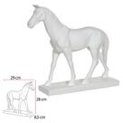 Cavalo Branco em Resina - 28cm
