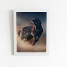 Cavalo Correndo Animais Foto Quadro Moldura Branca 60x40cm Cavalo Correndo Animais Foto Quadro Moldura Branca 60x40cm