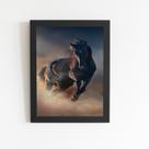 Cavalo Correndo Animais Foto Quadro Moldura Preta 60x40cm Cavalo Correndo Animais Foto Quadro Moldura Preta 60x40cm