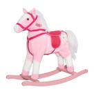 Cavalo de Balanço de Pelúcia Qaba Kids com Sons Rosa