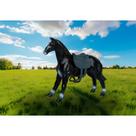 Cavalo De Vinil Preto ou Marrom Com Sela 22cm DB PLAY -