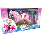 Cavalo Fashion Rosa Crinas Coloridas Com Acessórios - Líder - 7899455904581