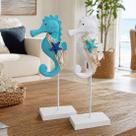 Cavalo Marinho Enfeite Decorativo Casa Praia 30cm Kit 2pçs