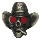 Caveira Cowboy com Led Vermelho Bivolt Caveira Cowboy com Led Vermelho Bivolt