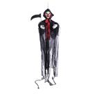 Caveira decor ceifador 135cm som luz movimento halloween Caveira decor ceifador 135cm som luz movimento halloween