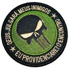 Caveira Deus Julgará Patch Bordado Fecho Contato Para Camisa