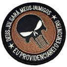 Caveira Deus Julgará Patch Bordado Fecho Contato Para Camisa