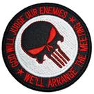 Caveira Deus Julgará Patch Bordado Termo Adesivo Para Camisa