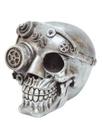 Caveira Steampunk Cyborg Com Engrenagem Objeto Decorativo Em Resina Caveira Steampunk Cyborg Com Engrenagem Objeto Decorativo Em Resina