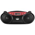 CD Boombox portátil GPX BC232R com rádio AM/FM vermelho/preto