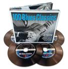 CD de música 100 clássicos do blues - box com 4 CDs