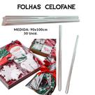 Celofane Embrulho de cestas, 50 fls, presentes, brindes, 70x90 e 90x100cm