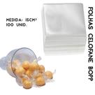 Celofane para doces, 100 folhas Bopp para doces, bolo, bala baiana, bombons, cakes