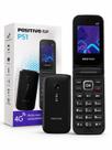 Celular de flip para idoso positivo p51 4g com botão de emergência