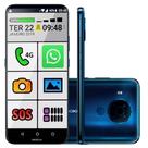 Celular Idoso Nokia 128Gb Azul 4Gb Ram Botão Grande SOS