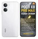 Celular Resistente Xiaomi Poco X8 Pro Max Branco 512gb 24gb Ram Com Bateria 8500mah Original