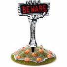 Cemitério de Halloween Lapide Tumulo Decorativo de Plástico com Estaca pra Gramado Quintal e Jardim